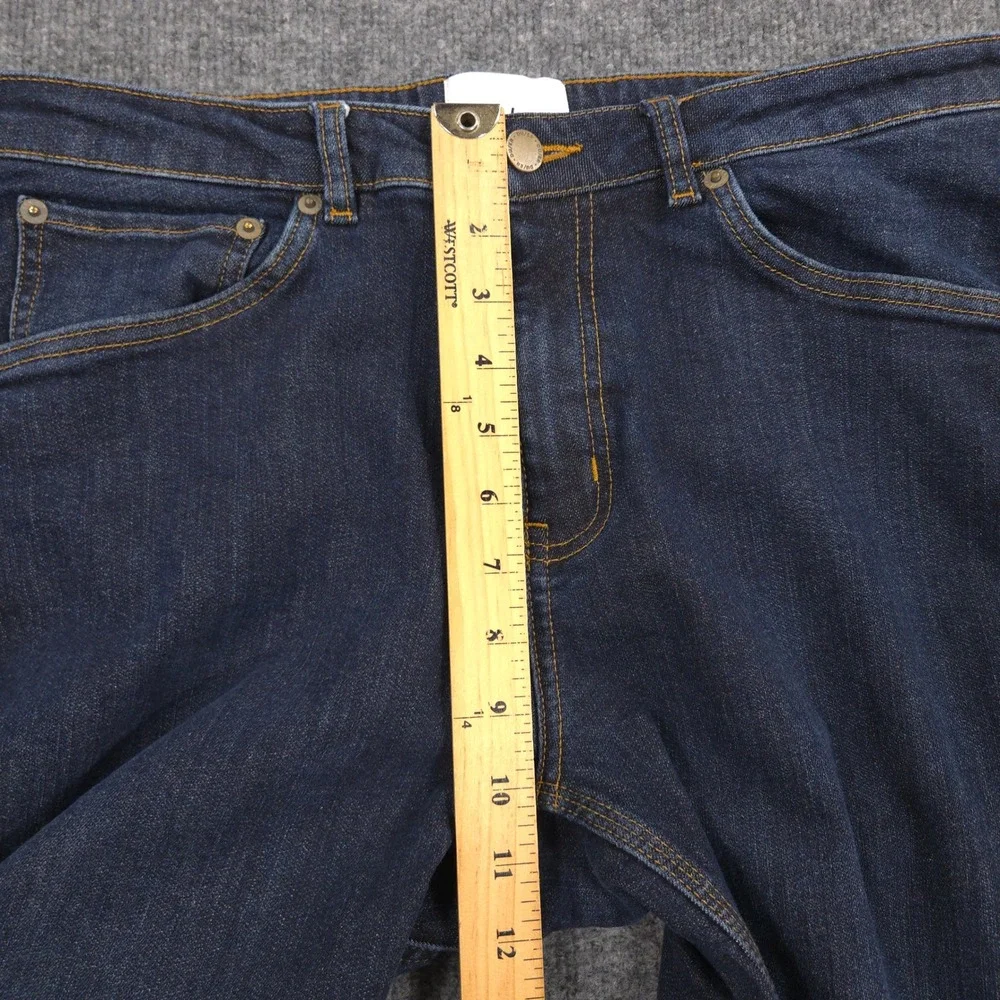 DU/ER Fleece Lined Jeans Mens 32X32 Blue Tapered 5 Pocket Flex Dark Wash Denim